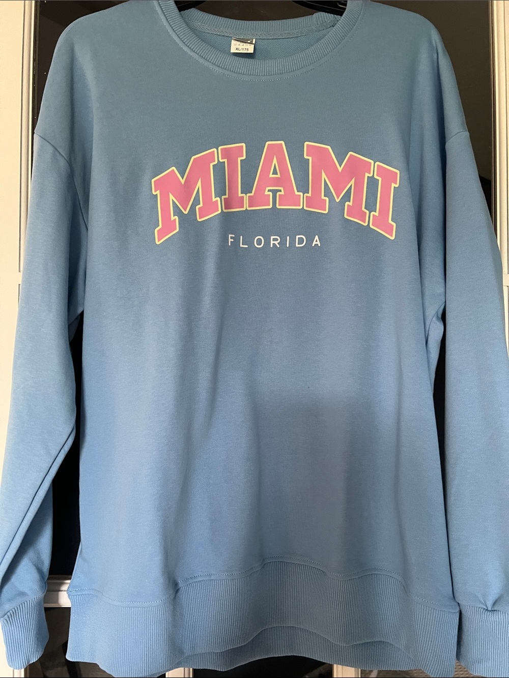 Unisex Miami Florida Branded Blue Crewneck Sweatshirt Unisex size XL
